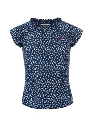 Looxs little top 2112-7466 blauw plisse