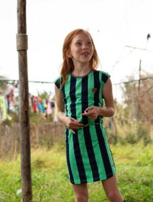 Quapi jurk dark blue stripe Fab S213 - Afbeelding 2