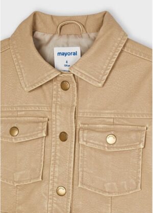 Mayoral meisjes jacket 4432 beige imitatie leer - Afbeelding 2