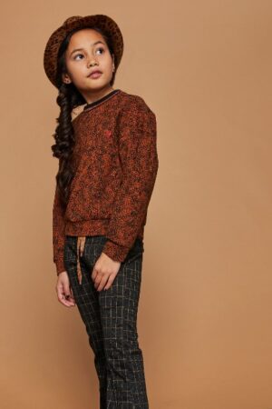 Nono meisjes sweater Kris N108-5301 bruin