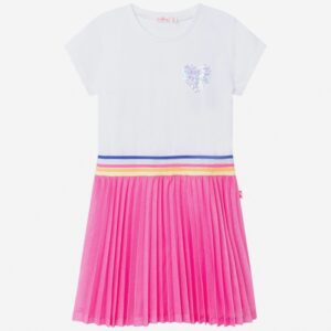 Billieblush meisjes jurk U12713 roze-wit