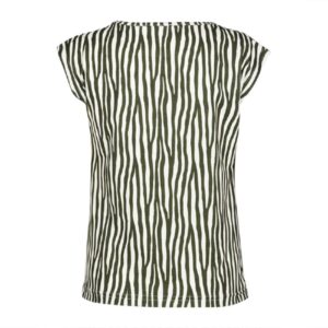 KIE Stone meisjes t-shirt KS8055 green stripes