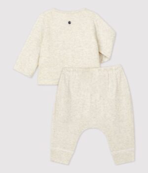 Petit Bateau set beige vest en broek A04NX05000