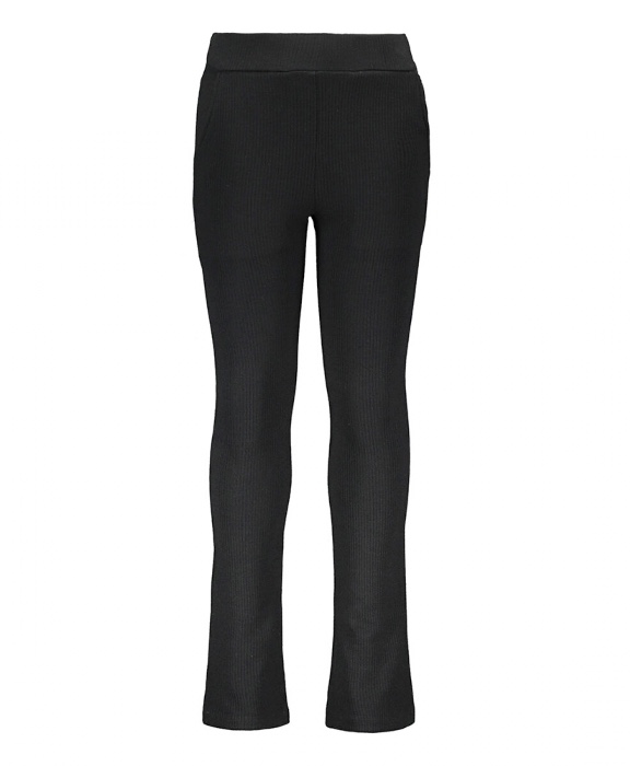 Like Flo flared broek F202-5675 rib zwart