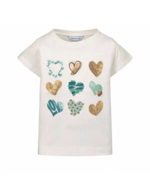 Mayoral meisjes t-shirt 3031 wit hart