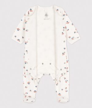 Petit Bateau baby bodyjama A055C flower - Afbeelding 2