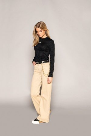 Frankie & Liberty FL23010 broek wide leg zand