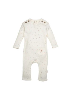 Bess jumpsuit rib dots off-white