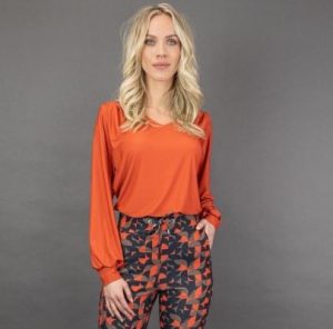 Mila Sarvé dames top Gitta oranje