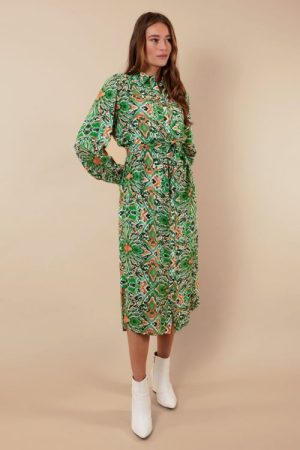 C&S dames jurk Shania groen 24VHC14