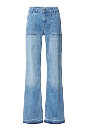 Milano Italy dames wideleg jeans blauw