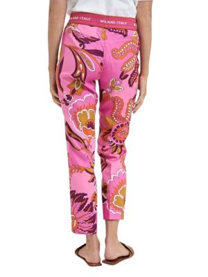 Milano Italy dames broek print roze - Afbeelding 3