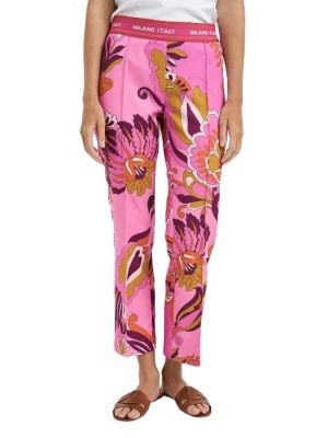 Milano Italy dames broek print roze