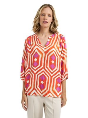 Milano Italy dames blouse print oranje