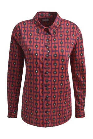 Milano Italy dames blouse print rood