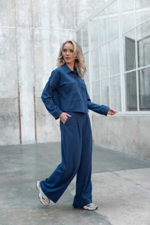 Mila Sarvé blouse Sevilla blauw en broek Ferrol