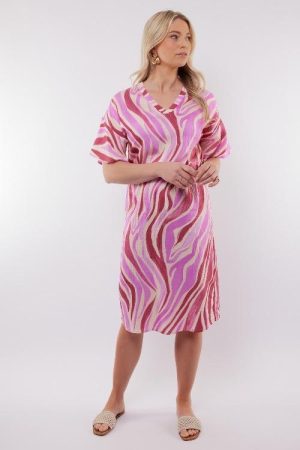 C&S dames jurk Puerto rico roze