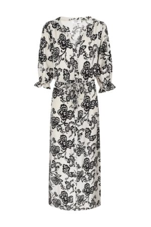 C&S dames jurk Turijn off-white zwart