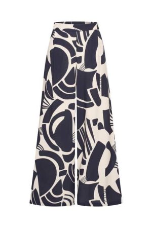 Zilch dames broek wijd blauw