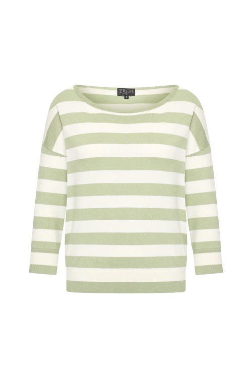 Zilch dames top batsleeve two tone jungle