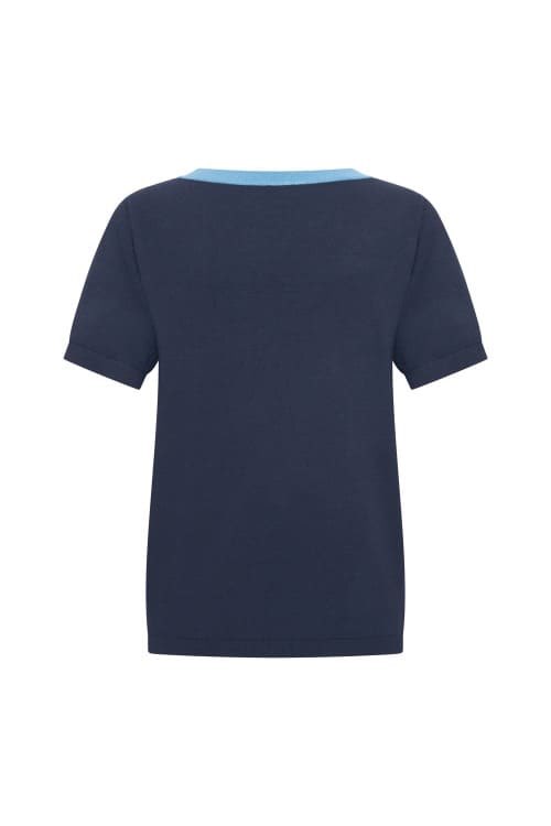 Zilch dames top blauw V-hals