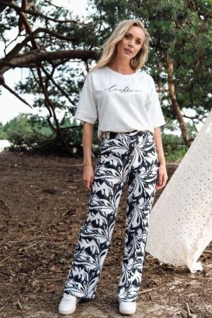 Mila Sarvé broek Praag print blauw