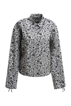 Milano Italy blouse navy print