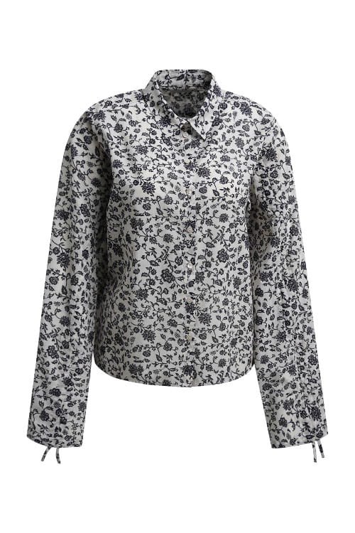 Milano Italy blouse navy print