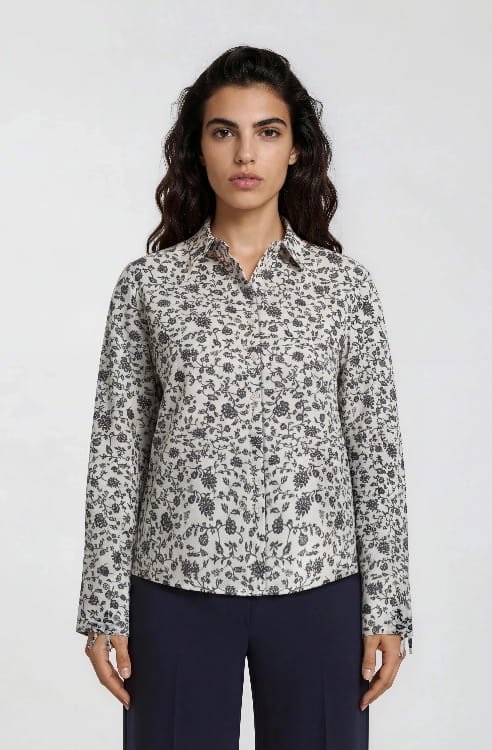 Milano Italy blouse navy print - Afbeelding 2