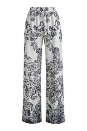 Milano Italy wideleg broek blauw print